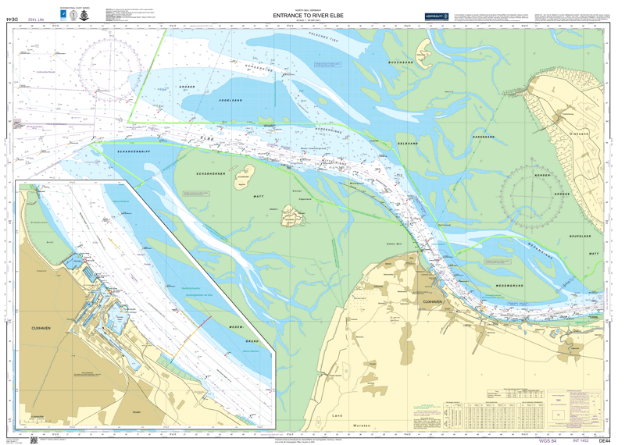 Duitse kaart 44 - Entrance to River Elbe